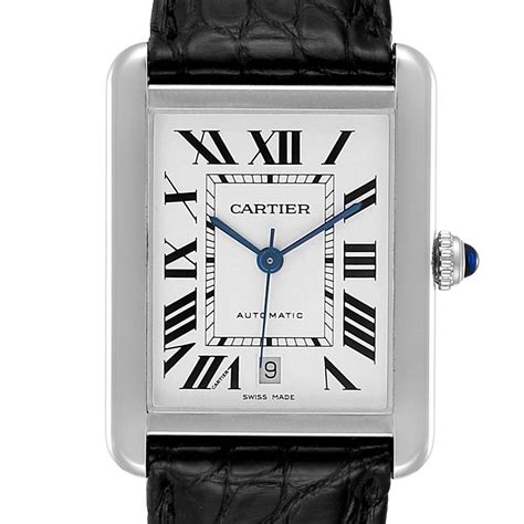 cartier tank watch small|cartier stainless steel tank watch.